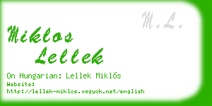 miklos lellek business card